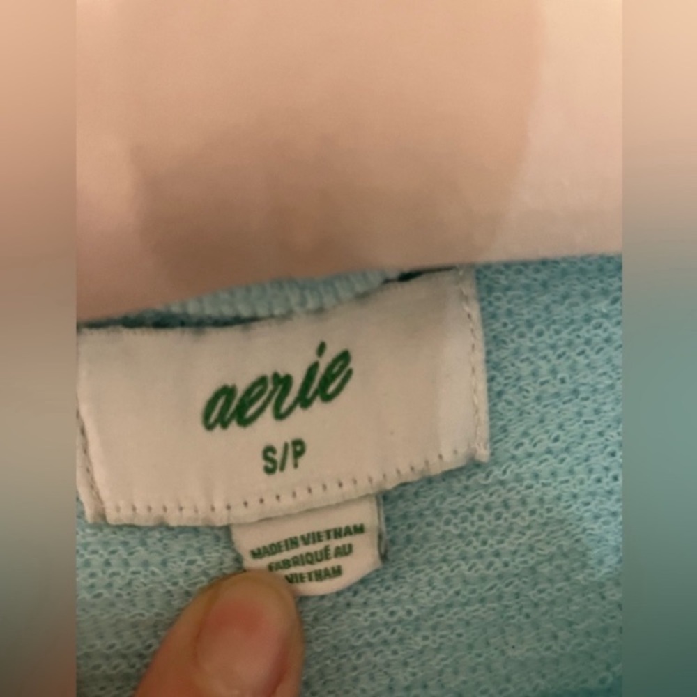 aerie Pastel Blue Crewneck Oversized Sweatshirt - Picture 2 of 8